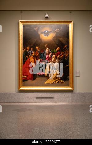 Pentecoste di El Greco esposta nel Palazzo Reale di Madrid (Palacio Real de Madrid), Madrid, Spagna. Foto Stock