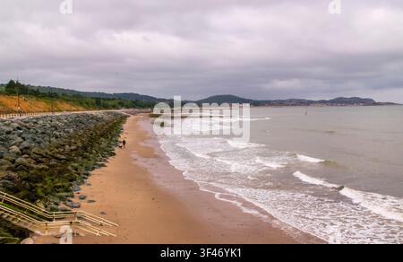 Spiaggia di Colwyn Bay, Galles del Nord Foto Stock