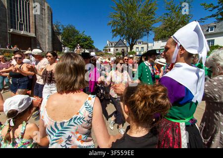 Fest Noz Breton Foto Stock