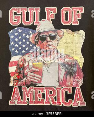 MAGLIETTA GULF OF AMERICA TRUMP NEGOZIO DI LOS ANGELES Foto Stock