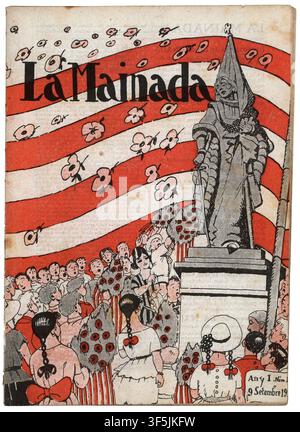 Spagna. Copertina della rivista per bambini La Mainada, edita a Barcellona, settembre 1921. Foto Stock