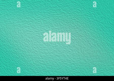 Uno sfondo turchese vivace con un motivo vorticoso dinamico e un effetto texture simile a pennellate, che crea un senso di movimento fluido. Foto Stock