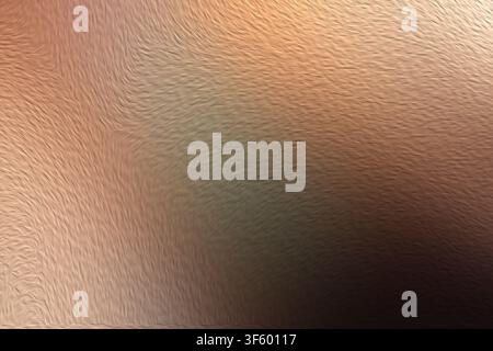 Uno sfondo astratto con una transizione sfumata calda dal beige al marrone scuro, caratterizzato da un motivo a onde fine e texture lungo tutto il piano. Foto Stock