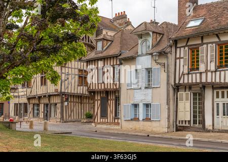 Impressione di Troyes, un comune e la capitale del dipartimento di Aube nella regione Grand Est della Francia nord-orientale. Foto Stock