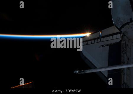 Osservazioni della Terra da parte dell'equipaggio della STS-130 durante il programma dello Space Shuttle. Foto Stock