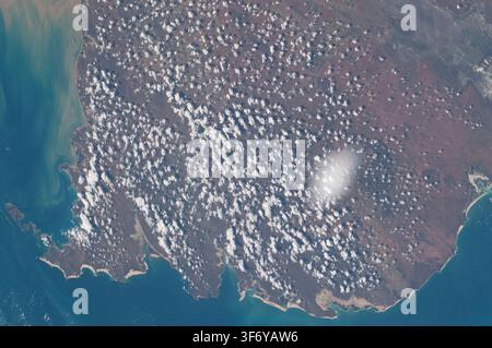Osservazioni della Terra da parte dell'equipaggio della STS-130 durante il programma dello Space Shuttle. Foto Stock