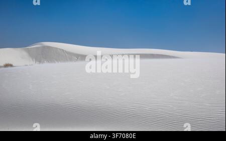 Dune di sabbia di gesso bianco nel White Sands National Park nel New Mexico, USA Foto Stock