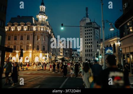 Bucarest, Romania, 09 agosto 2026 — Strade chiuse 2026, Centro storico della città Foto Stock