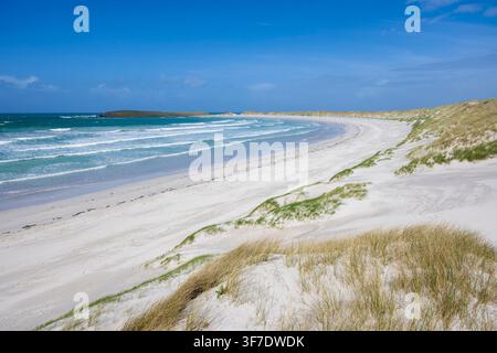Traigh Iar, spiaggia vicino a Udal, North Uist, Ebridi Esterne, Scozia Foto Stock