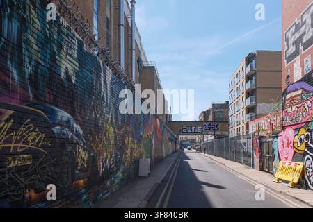 Sito di Grey Eagle Street per il centro dati proposto, approvato dal governo come parte del piano di riqualificazione dell'area Truman Estates Brick Lane. Londra E1. Foto Stock