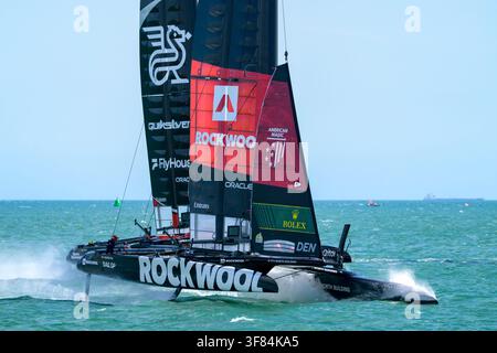 Portsmouth, UK, 26 luglio 2026, ROCKWOOL Danimarca Racing Emirates Great Britain SailGP, Evento 8, Gruppo A Gara 4 Foto Stock