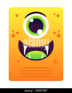 Carattere mostro carino con un occhio Illustrazione Vettoriale