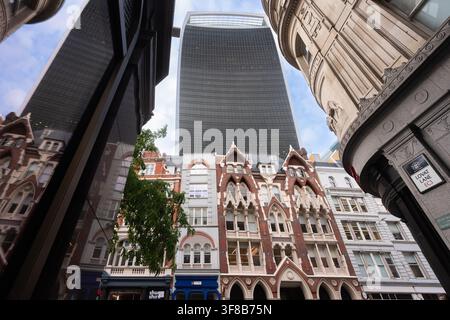 120 fenchurch Street, vista da East Cheap, Love Lane, City of London Foto Stock