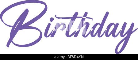 Effetto testo di compleanno clipart di compleanno Illustrazione Vettoriale