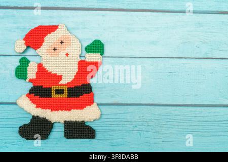 Babbo Natale fatto con lana, Buon Natale. Foto Stock