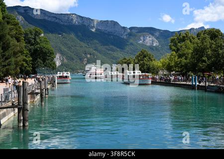 Annecy, Lago. Alta Savoia, Francia. Foto Stock