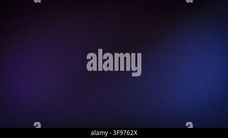 Sfondo astratto moderno e elegante in 4K con grana e sfumature di blu scuro, viola e nero Foto Stock