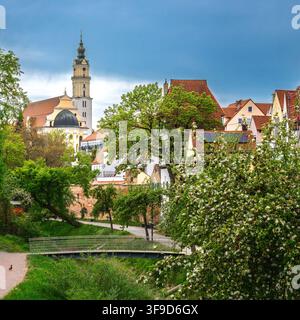 Abbazia di Heilig Kreuz a Donauwörth (Baviera, Germania) Foto Stock