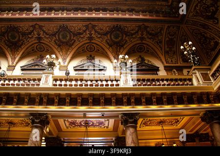 l'interno del famoso atrio del Casinò di Monte Carlo a Monaco Foto Stock