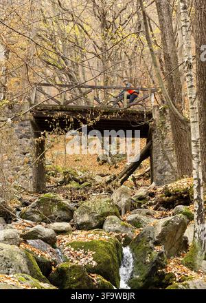 Biker in Monte Vitosha, Sofia, Bulgaria Foto Stock