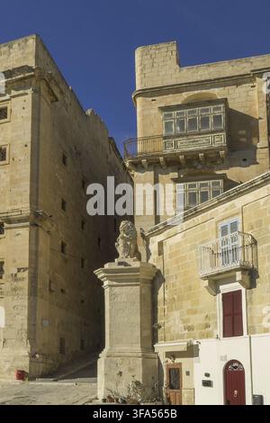 Malta? La Valletta, Leone di De Vilhena Foto Stock
