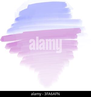 Sfondo pittorico disegnato a mano con lavaggio a pennello che passa dal viola al rosa, con texture di tratto visibile e una sfumatura organica. Foto Stock