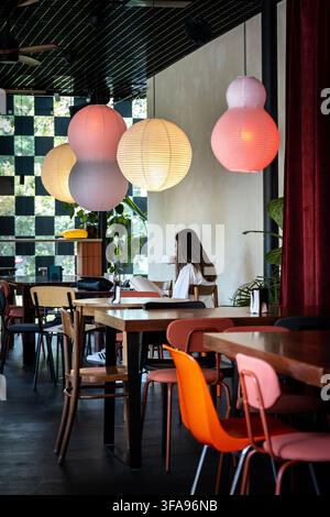 Interno del ristorante Bula, Ochota, Varsavia, Polonia Foto Stock