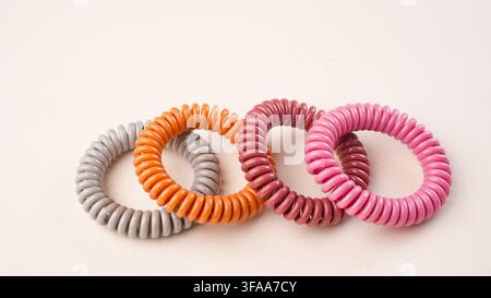 Elastico colorato per capelli Foto Stock