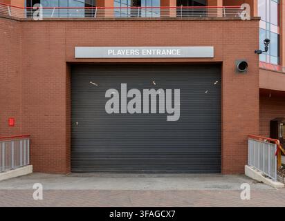 Ingresso dei giocatori allo stadio Anfield, casa del Liverpool Football Club, Anfield, Liverpool, Merseyside, Inghilterra, Regno Unito Foto Stock