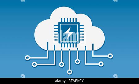 Cloud computing e intelligenza artificiale Foto Stock
