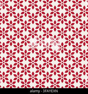 Poinsettia Design geometrico botanico invernale Illustrazione Vettoriale