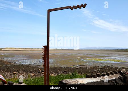 Punto di scoperta della Wild Atlantic Way al molo di Killala, contea di Mayo, Repubblica d'Irlanda Foto Stock