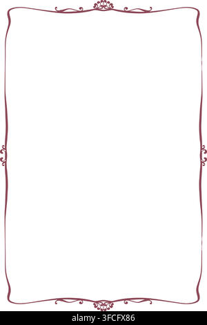 Elegante cornice botanica disegnata a mano perfetta per il biglietto d'invito. Illustrazione Vettoriale