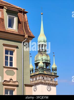 Torre storica del municipio vecchio a Brno, Repubblica Ceca Foto Stock