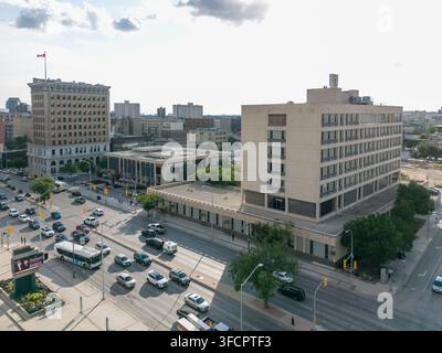 Veduta aerea del Municipio di Winnipeg Foto Stock