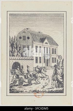 Un gioco di carte cuckoo svedese, un'incisione del 1860 tratta dal set "Jeu de coucou suédois". Foto Stock