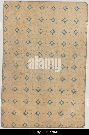 Un'incisione del 1816 tratta dalla serie "Jeu de cartes au portrait officiel de 1816", raffigurante una superficie a motivi con forme a diamante ripetute. Foto Stock
