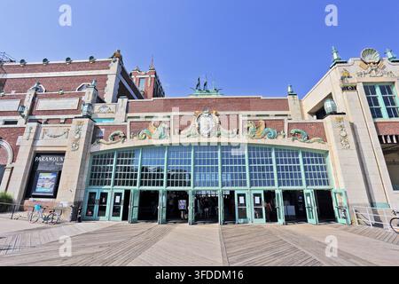 Passeggiata e centro congressi, Asbury Park, NJ Foto Stock