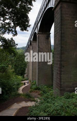 L'acquedotto di Pontcysyllte, Trefor, Wrexham, Galles. Foto Stock