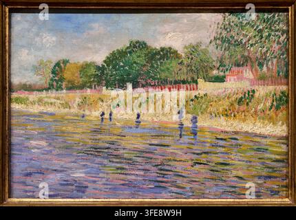 Riva della Senna, 1887, Vincent van Gogh (Zundert 1853 - Auvers-sur-Oise 1890), Museo Van Gogh, Amsterdam, Paesi Bassi Foto Stock