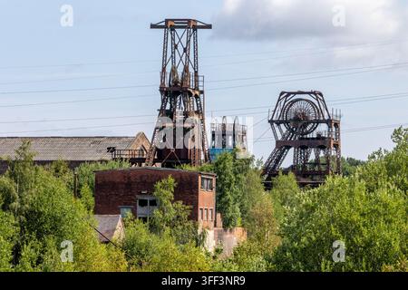 Ex miniera di Chatterley Whitfield nello Staffordshire, un importante sito storico di estrazione del carbone e un ricordo del passato industriale della Gran Bretagna. Foto Stock