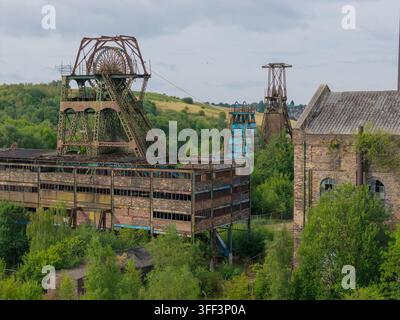 Ex miniera di Chatterley Whitfield nello Staffordshire, un importante sito storico di estrazione del carbone e un ricordo del passato industriale della Gran Bretagna. Foto Stock