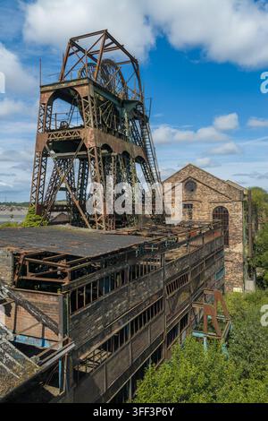 Miniera di Chatterley Whitfield a Stoke-on-Trent, una ex miniera di carbone abbandonata e sito di patrimonio industriale conservato. Foto Stock