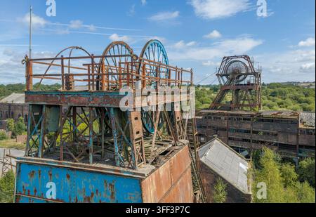 Miniera di Chatterley Whitfield a Stoke-on-Trent, una ex miniera di carbone abbandonata e sito di patrimonio industriale conservato. Foto Stock