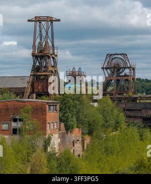 Miniera di Chatterley Whitfield a Stoke-on-Trent, una ex miniera di carbone abbandonata e sito di patrimonio industriale conservato. Foto Stock