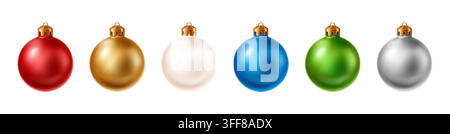 Set di Palline di Natale Illustrazione Vettoriale
