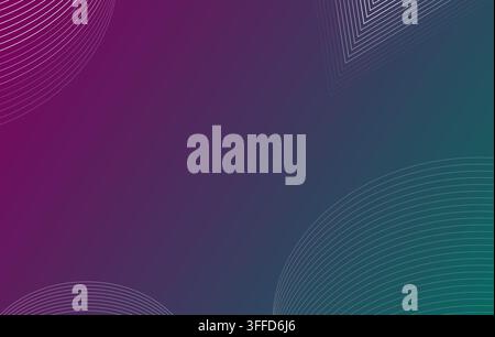 Sfondo astratto con sfumatura viola-blu con motivi geometrici a linee bianche e spazio libero per il design grafico Foto Stock