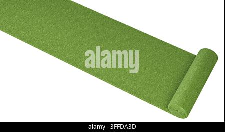 Erba 3D che si dispiega su sfondo trasparente Foto Stock