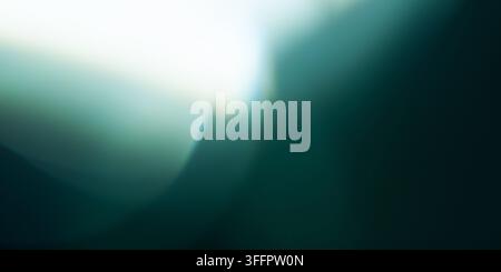 Luce astratta color turchese e ombre profonde creano uno sfondo morbido e atmosferico con sfumature sfocate e spazio di copia aperto, ideale per il design moderno, Technol Foto Stock