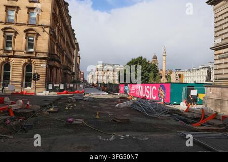 Piazza George in ristrutturazione Glasgow Scozia settembre 2026 Foto Stock